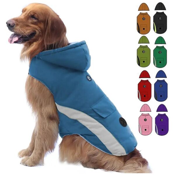 Beautiful Light Blue Dog Winter Coat for Small Breed Dogs