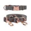 Beautiful Rose Gold Dog Collar and Leash Set for Medium to Large Dogs