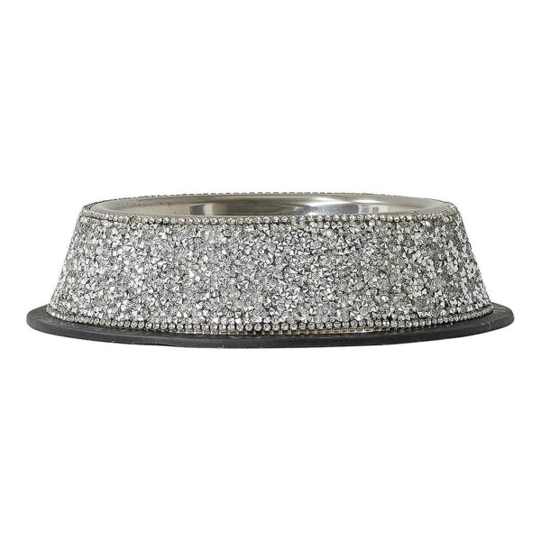 Beautiful and Durable Stainless Steel Pet Bowls with Rhinestones for Dry Food and Water