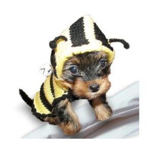 Bee Small Dog Sweater for Teacup Yorkie Chihuahua Puppies XXXS Chest 10 Inch