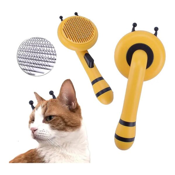 Bee Yellow Cat and Dog Slicker Brush for Short and Long Hair Removal