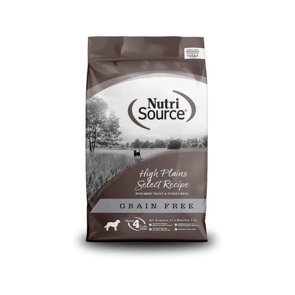 Beef, Trout, and Turkey Meal-Based Grain-Free Dog Food for Adult Dogs with Healthy Gut