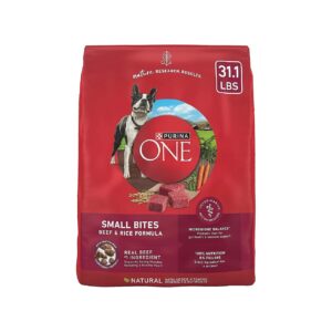 Beef and Rice Formula Dry Dog Food with High Protein for Healthy Muscles and Coat