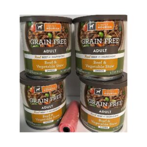 Beef and Vegetable Stew Shreds for Adult Dogs Grain Free and Balanced