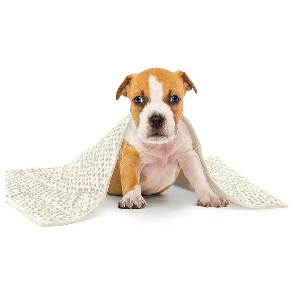 Beige 24x32inch Lightweight Dog Blanket for Thunderstorms and Travel