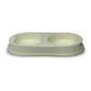 Beige Double Pet Dish for Small and Medium Breed Cats