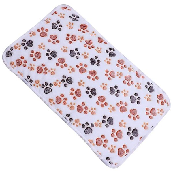 Beige White Soft Pet Blanket for Small Cats and Dogs