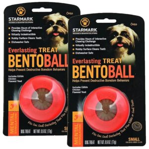 Bento Ball with Edible Chicken Treat for Small Dogs Under 15 Pounds and Interactive Play