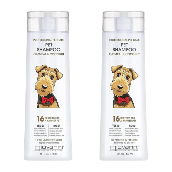 Best Dog Shampoo for All Fur Types Oatmeal Coconut Aloe Vera for Clean Coat