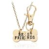 Best Friend Necklace Keychain Set for Two Dog Lovers