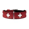 Best Organic Leather Collar for Dogs with Red and Black Designs