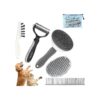 Best Seller Dog Grooming Kit for Cats and Dogs - Pet Brush, Undercoat Rake, and Comb Set