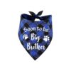 Big Brother Blue Plaid Dog Bandanas for Dog Lovers and Owners with Adjustable Neck Size