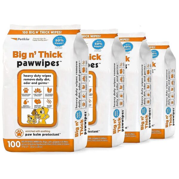 Big N' Thick Paw Wipes for Dogs - Clean and Soothe Paw Pads