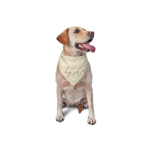 Big Sister Dog Bandana for Female Dogs with Adjustable Collar