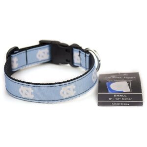 Big and Bold Ribbon Dog Collar with Tar Heels Accent and Buckle Closure