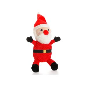 Big and Small Friendly Plush Stuffed Squeaky Toy Santa for Medium and Large Breed Dogs