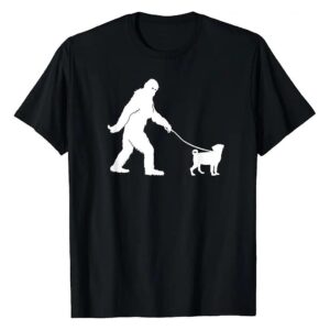 Bigfoot Sasquatch Walking Pug Dog Gift Funny Tee for Lovers