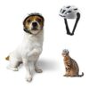 Biking Motorcycle Helmet for Small Cats and Dogs with Easy Adjust for Comfort and Safety