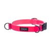 BioThane Pink Dog Collar with Durable Duraflex Buckle and Separate D-Ring