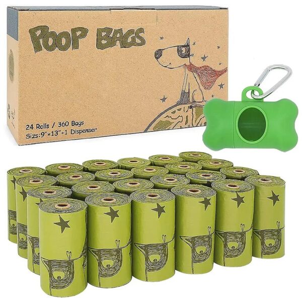 Biodegradable Dog Poop Bags Extra Thick Strong 360 Count Eco Friendly