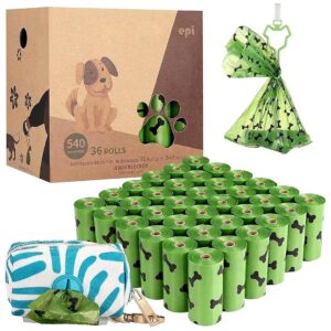 Biodegradable Dog Poop Bags with Large Capacity and Convenient Dispenser