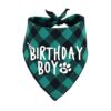 Birthday Boy Dog Bandana in Delightful Green Color Perfect for Small to Medium Size Dogs