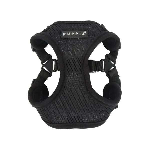 Black Adjustable Medium Polyester Air Mesh Dog Harness for All Life Stages