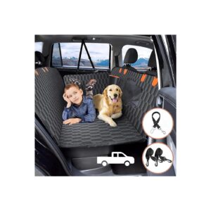 Black Back Seat Dog Extender for Comfortable Pet Travel Supports 330 Pounds