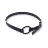 Black Biothane Dog Collar with Comfort Bungee Loop for Custom Fit