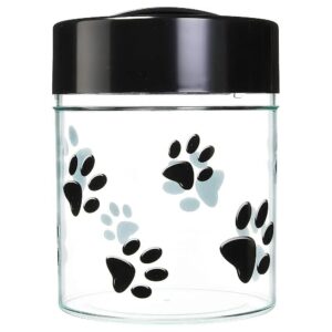 Black Cap Clear Body 5 Litre Pet Food Storage Container with Black Paws