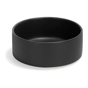 Black Ceramic Dog and Cat Bowl Food Water Bowl Modern Design for Small Pets