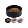 Black Ceramic Medium Large Breed Dog Food Water Feeder Bowl