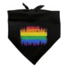 Black Contemporary Rainbow Pride Dog Bandana with LGBTQ Design