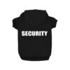 Black Cute Security Dog Hoodie Small Medium Large Dog Cat Warm Sweatshirt Cotton