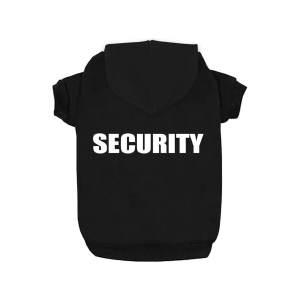 Black Cute Security Dog Hoodie Small Medium Large Dog Cat Warm Sweatshirt Cotton