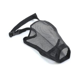 Black Dog Mesh Muzzle Size 4 with Breathable and Durable Mesh Material