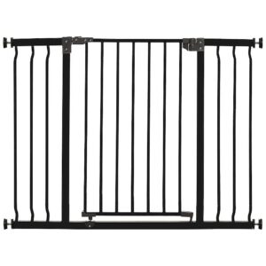 Black Gate for Wide Doorways and Hallways 39-42 Inches with Smart Stay Open Feature