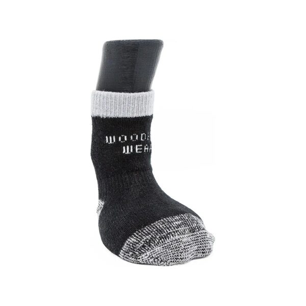 Black Grey Reinforced Foot Dog Socks for Enhanced Mobility and Confidence