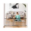 Black Hardware Mounted Stair Gate for Babies and Pets with Easy Install