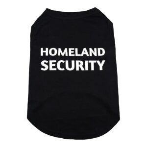 Black Homeland Security Pattern Lightweight Dog Vest for Small to Large Breed Dogs