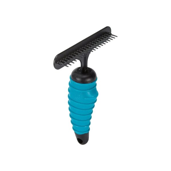 Black Long Pins Ergonomic Undercoat Rake for Efficient Grooming