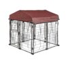 Black Medium Expandable Dog Kennel with Multiple Configuration Options