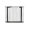 Black Metal Baby Gate for Doorways and Staircases with Pressure Fit Technology