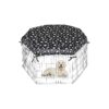 Black Octagonal Pet Playpen Cover with Waterproof Backing