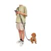 Black One-Size Leash for Dogs, Strong and Adjustable, Includes 360-Degree Rotating Clamp