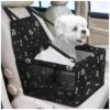 Black Oxford Waterproof Dog Car Seat for Small to Medium Dogs and Pets Travel Bag