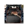 Black Pet Cargo Liner with Orange Edge and Adjustable Straps for Small Medium Large Cars