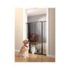 Black Pet Gate with Adjustable Small Cat Door for Indoor Doorways