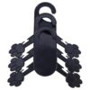 Black Plastic Flexible Pet Hanger for Dog Cat Baby Toddler Clothes Size S 10-Pack